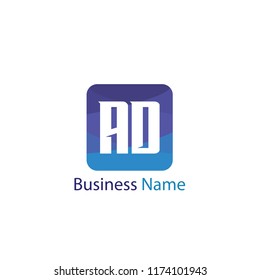 Initial Letter AD Logo Template Design