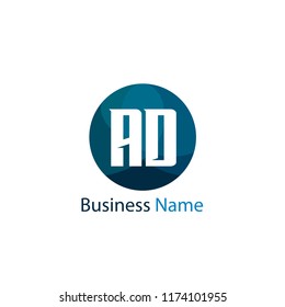 Initial Letter AD Logo Template Design