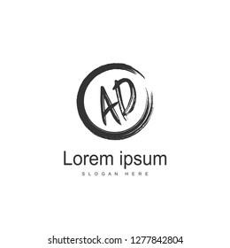 Initial Letter AD Logo Template Vector Design