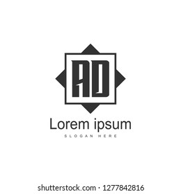 Initial Letter AD Logo Template Vector Design