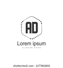 Initial Letter AD Logo Template Vector Design