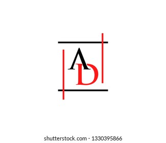 Initial Letter AD Logo Template