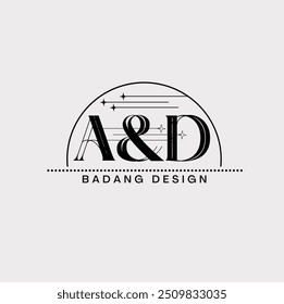  letra inicial Logotipo AD nombre de la compañía color negro. letra vectinicial Una letra inicial Logotipo AD nombre de la compañía color negro. logotipo de Vector para negocios e identidad de la compañía. logotipo para negocios