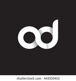 initial letter ad modern linked circle round lowercase logo white black