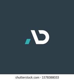 initial letter AD simple clean minimalist logo style