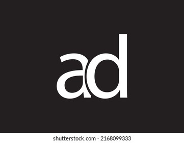 initial letter AD simple clean minimalist logo style