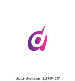 initial letter AD simple clean minimalist logo style. AD, DA Letter logo