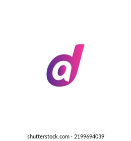 initial letter AD simple clean minimalist logo style. AD, DA Letter logo