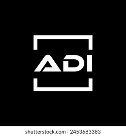 Initial letter ADI logo design. ADI logo design inside square.