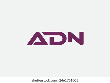 Vorlage der ADN-Logo-Design-Vektorgrafik. Abstrakter Buchstabe und verknüpftes Logo