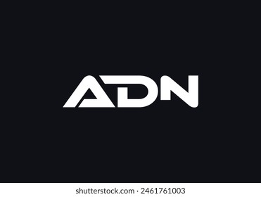 Vorlage der ADN-Logo-Design-Vektorgrafik. Abstrakter Buchstabe und verknüpftes Logo