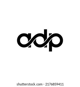 Initial letter adp linked round lowercase logo - editable in vector format