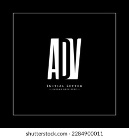 Initial Letter ADV Logo - Minimal Business Logo for Alphabet A, D and V