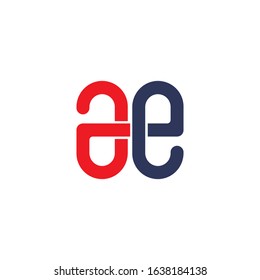 initial letter ae or ea logo vector designs