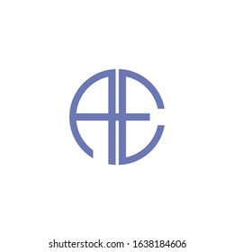 Initial letter ae or ea logo design template