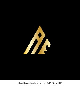 Initial Letter AE Linked Triangle Design Logo