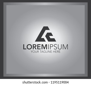 Initial letter AE logo. business card triangle logo 