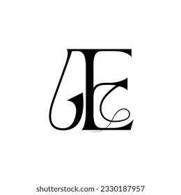 Letra inicial diseño del logotipo de AE