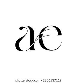 Initial letter ae logo design creative modern symbol icon monogram