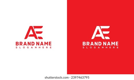 Initial Letter AE Logo Design Vector Template. Abstract Letter AE Logo Design