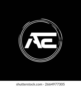 Initial letter AE logo design 