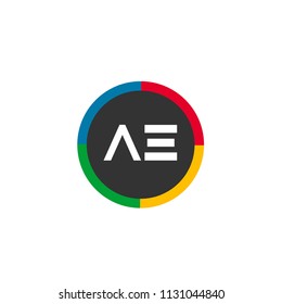 Initial Letter AE Logo Template Design