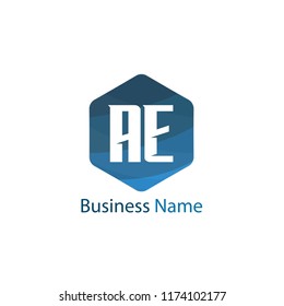 Initial Letter AE Logo Template Design