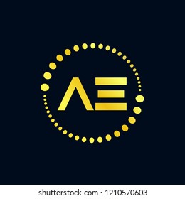 Initial Letter AE Logo Template Design