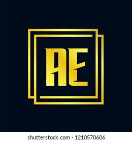 Initial Letter AE Logo Template Design