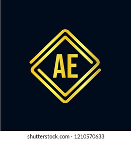 Initial Letter AE Logo Template Design
