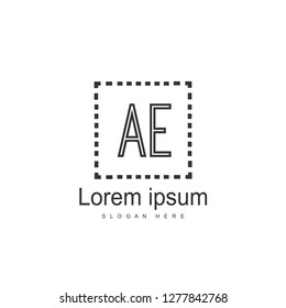 Initial Letter AE Logo Template Vector Design