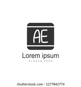 Initial Letter AE Logo Template Vector Design