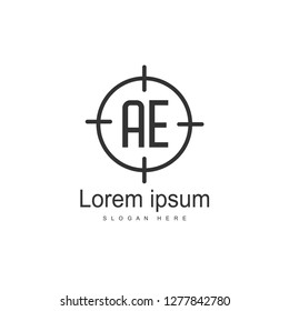 Initial Letter AE Logo Template Vector Design