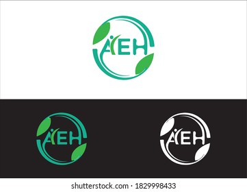initial letter aeh logo or icon design vector