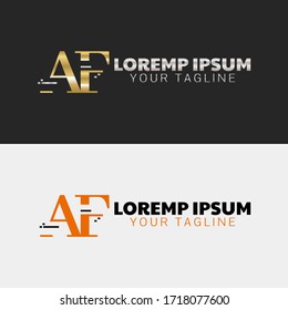 Elementos de plantilla de diseño de icono del logotipo mayúscula de la letra inicial. Logo de línea moderna con estilo de lujo dorado plateado. Se puede utilizar para negocios, grupos de empresas, consultoría, finanzas. Ilustración vectorial.