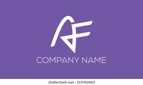 Initial letter AF A F with creative modern trendy alphabet typography monogram logo Design.