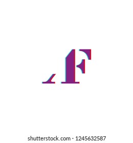 Initial Letter AF FA Color Effects Blur Logo Design Inspiration