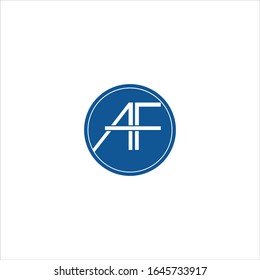 Initial letter af or fa logo design template