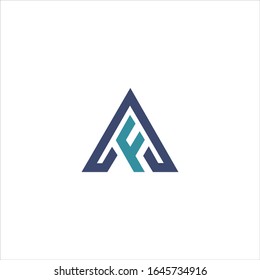 Plantilla de diseño de vectores de logotipo de letra inicial, af o fa