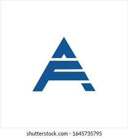 Initial letter af or fa logo design template