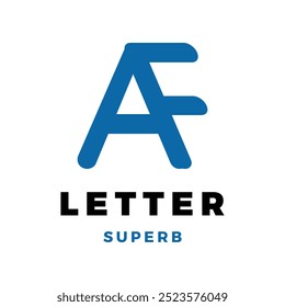 Initial Letter AF Icon Logo Design Template