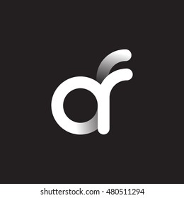 Initial Letter AF Linked Circle Lowercase Logo Black & White