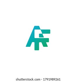 Initial letter AF logo design vector