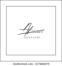 Initial Letter AF Logo - Handwritten Signature Logo
