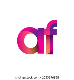 Initial Letter AF Logo Lowercase, magenta and orange, Modern and Simple Logo Design.

