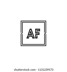 Initial Letter AF Logo Template Design