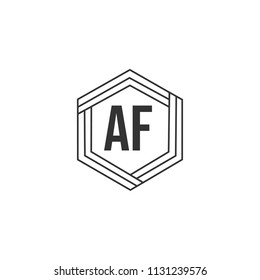 Initial Letter AF Logo Template Design