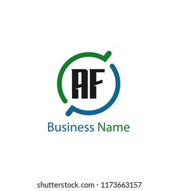 Initial Letter AF Logo Template Design