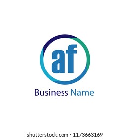 Initial Letter AF Logo Template Design