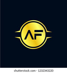 Initial Letter AF Logo Template Design